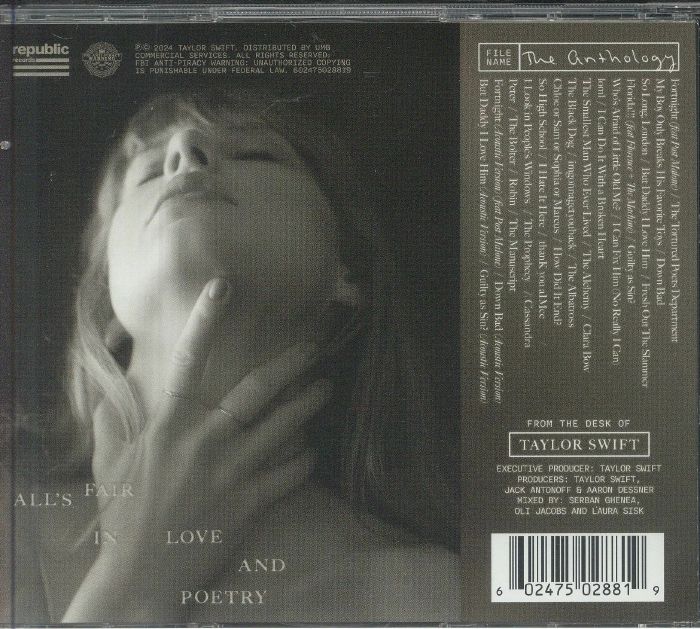 SWIFT, Taylor - The Tortured Poets Department: The Anthology