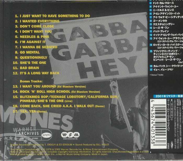 RAMONES - Road To Ruin