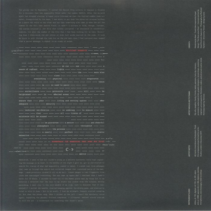 MULTICAST DYNAMICS - Soundtrack For Something That Does Not Exist