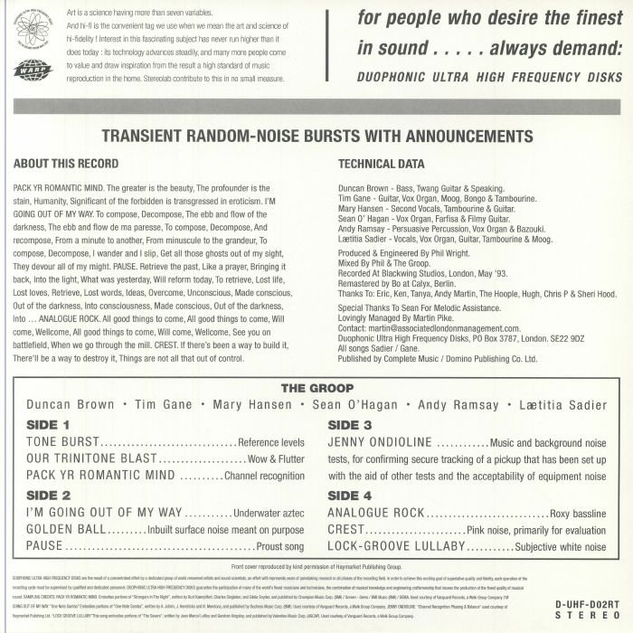 STEREOLAB - Transient Random Noise Bursts With Announcements (reissue)