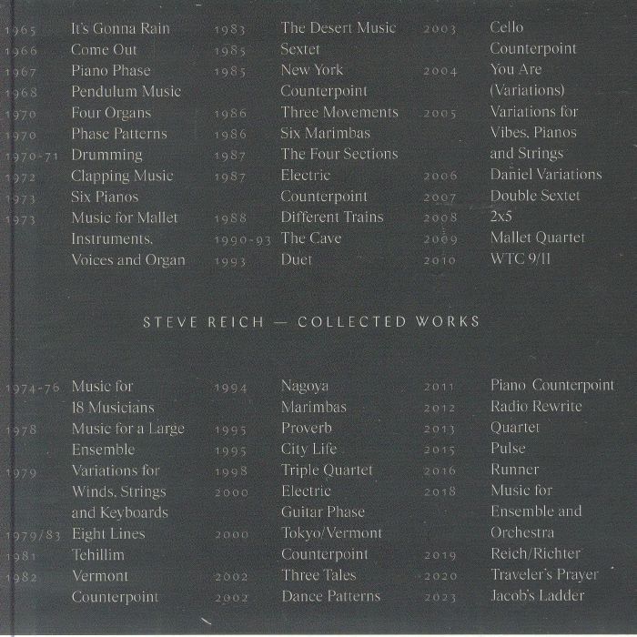 REICH, Steve - Collected Works