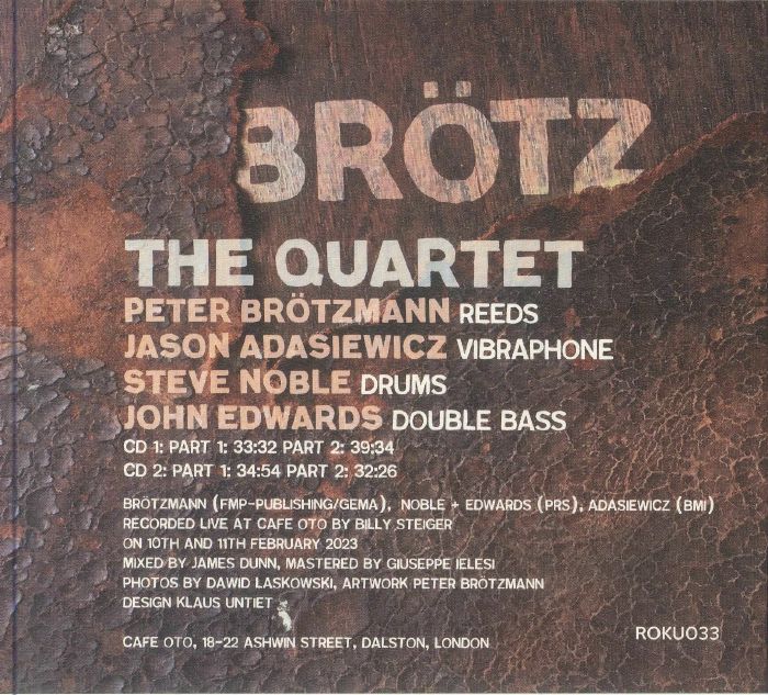 BROTZMANN, Peter/JOHN EDWARDS/STEVE NOBLE/JASON ADASIEWICZ - The Quartet