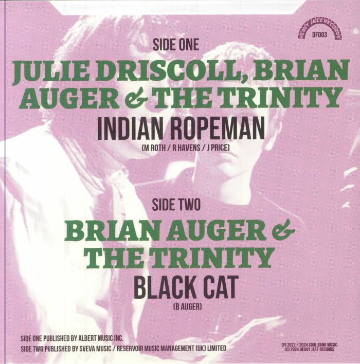DRISCOLL, Julie/BRIAN AUGER & THE TRINITY - Indian Ropeman (reissue)