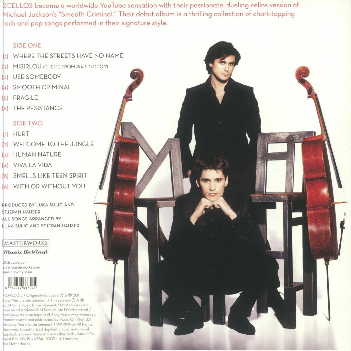 2CELLOS aka LUKA SULIC/STJEPAN HAUSER - 2Cellos (reissue)