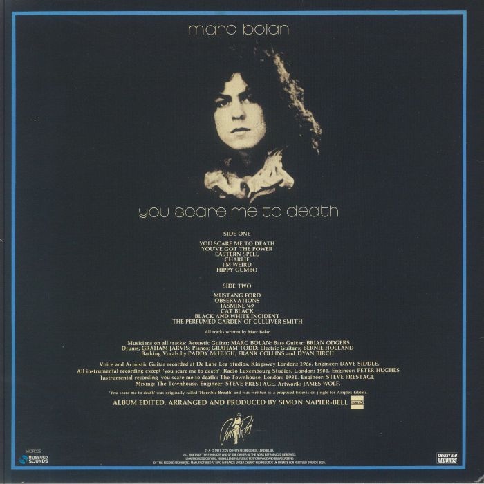 BOLAN, Marc - You Scare Me To Death (reissue)