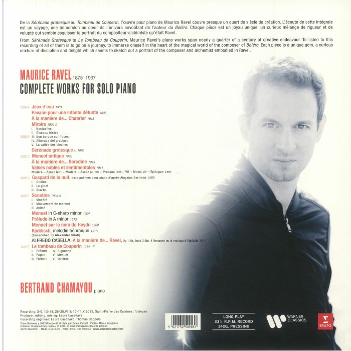 RAVEL, Maurice/BERTRAND CHAMAYOU - Complete Works For Solo Piano