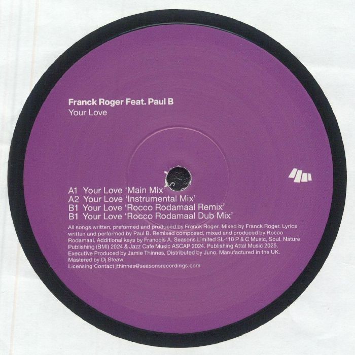 ROGER, Franck feat PAUL B - Your Love (feat Rocco Rodamaa mixes)