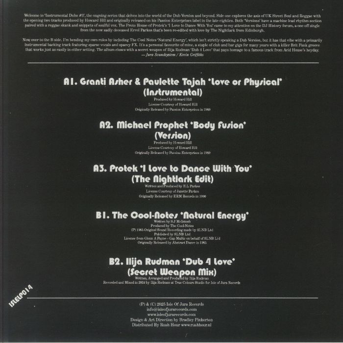 ASHER, Granti/PAULETTE TAJAH/MICHAEL PROPHET/PROTEK/THE COOL NOTES/ILIJA RUDMAN - Instrumental Dubs 3