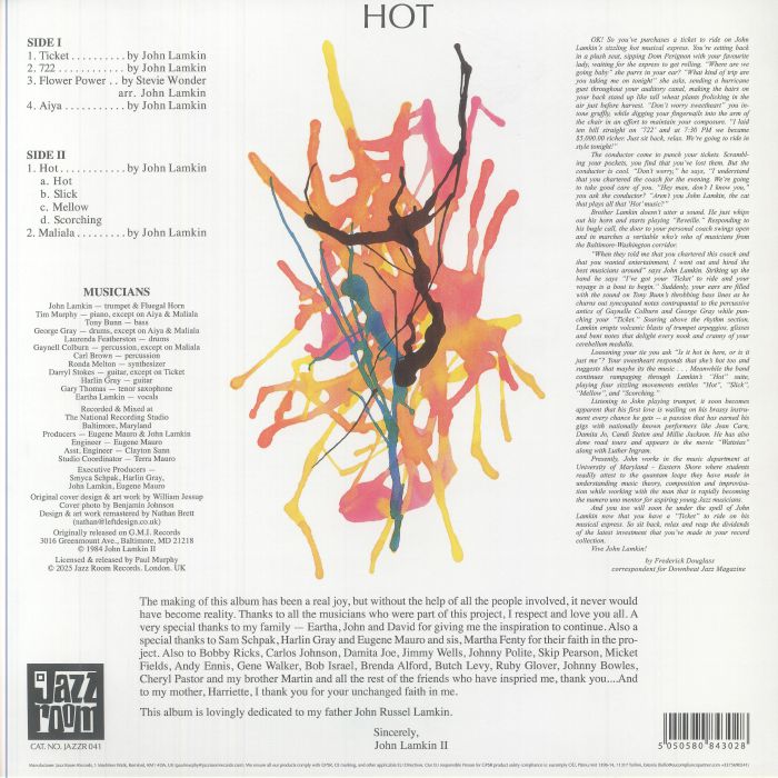 LAMKIN, John - Hot (reissue)