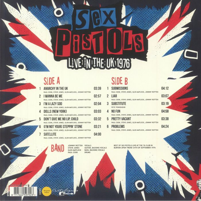 SEX PISTOLS - Live In The UK 1976