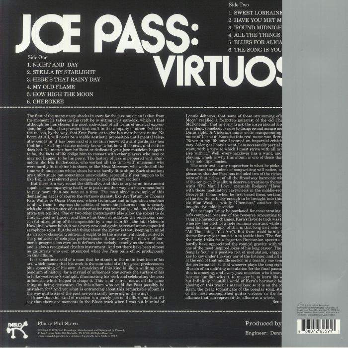 PASS, Joe - Virtuoso (Original Jazz Classics)