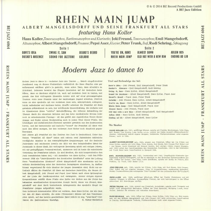 MANGELSDORFF, Albert/FRANKFURT ALL STARS - Rhein Main Jump