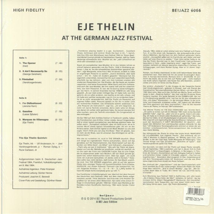 THELIN, Eje - At The German Jazz Festival