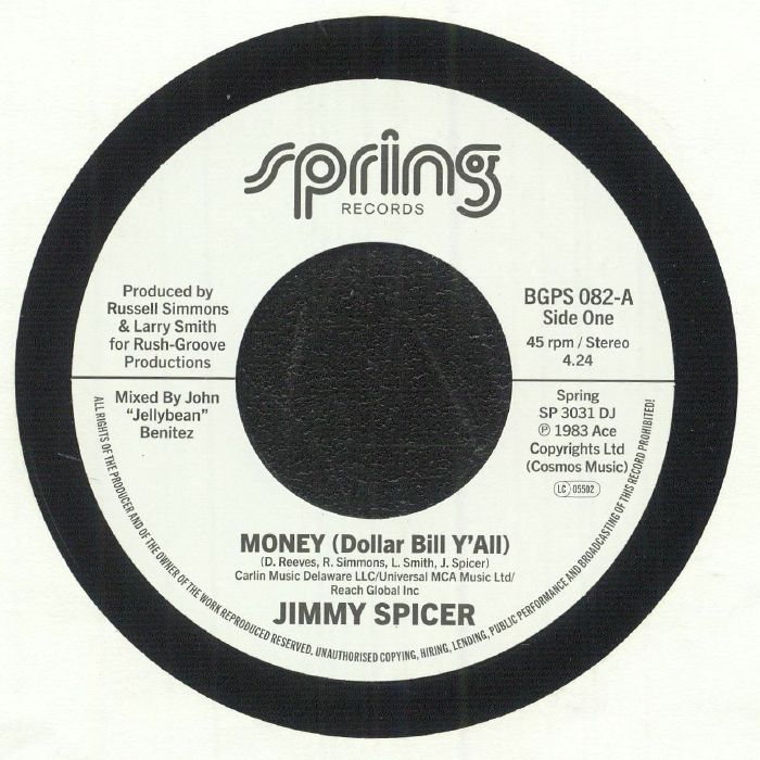 SPICER, Jimmy - Money (Dollar Bill Y'all)
