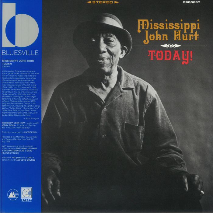 HURT, Mississippi John - Today! (Bluesville Acoustic Sound Series)