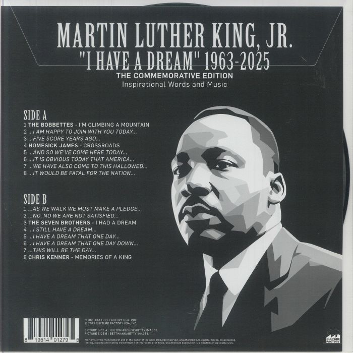 KING, Martin Luther Jr/VARIOUS - I Have A Dream: Inspirational Words & Music 1963-2025