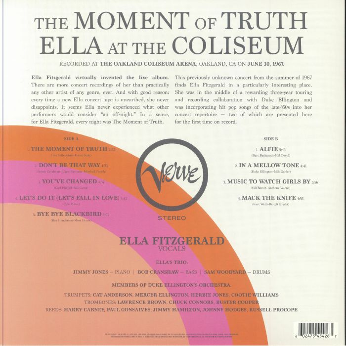 FITZGERALD, Ella - The Moment Of Truth: Ella At The Coliseum
