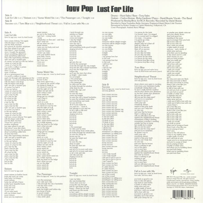 IGGY POP - Lust For Life (reissue) レコード at Juno Records. IGGY POP - Lust For Life (reissue) レコード at Juno Records.