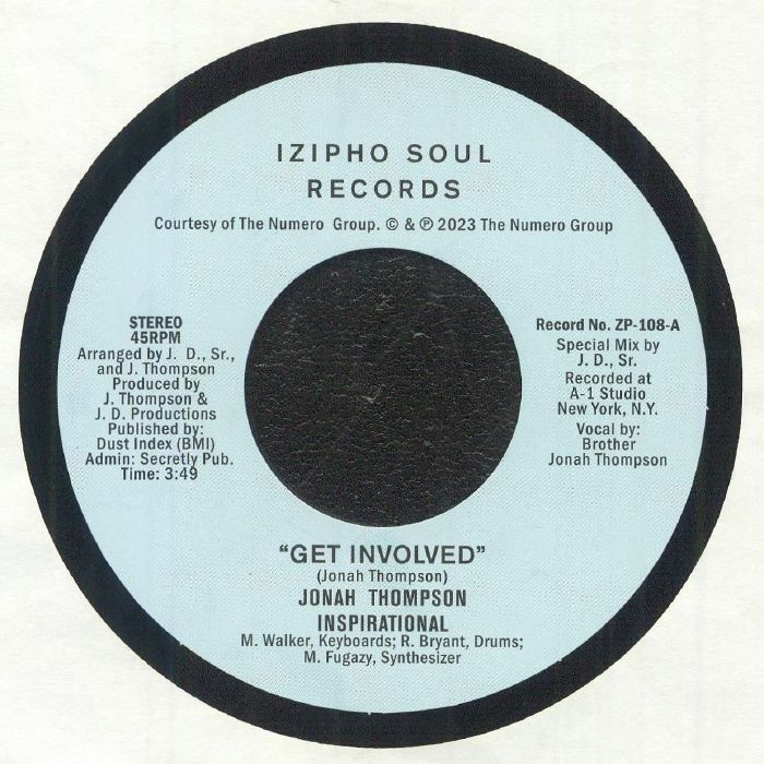 Jonah Thompson Inspirational – Get Involved vinyl cover