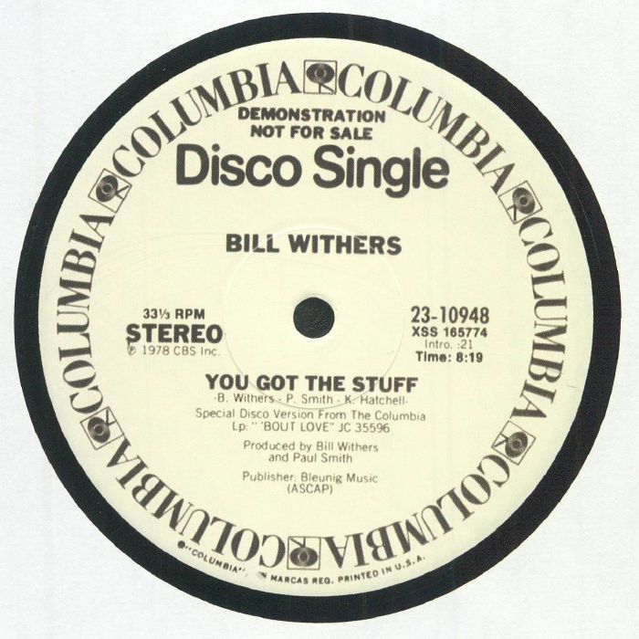 WITHERS, Bill - You Got The Stuff (reissue)