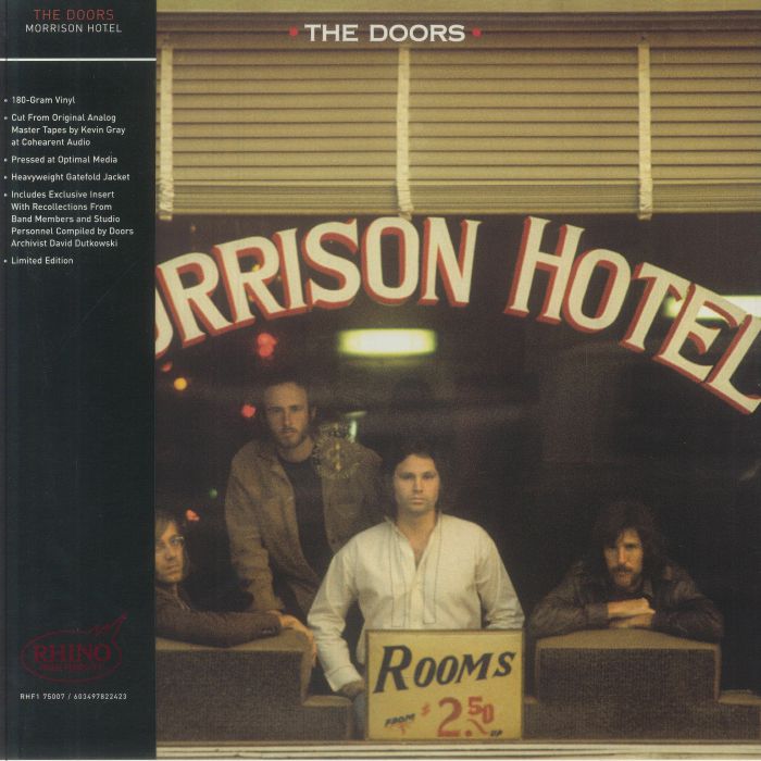 欧LP Doors Morrison Hotel (180g) 519557 Rhino Vinyl /00400 Morrison Hotel (Rhino High Fidelity) (Unnumbered) | Rhino