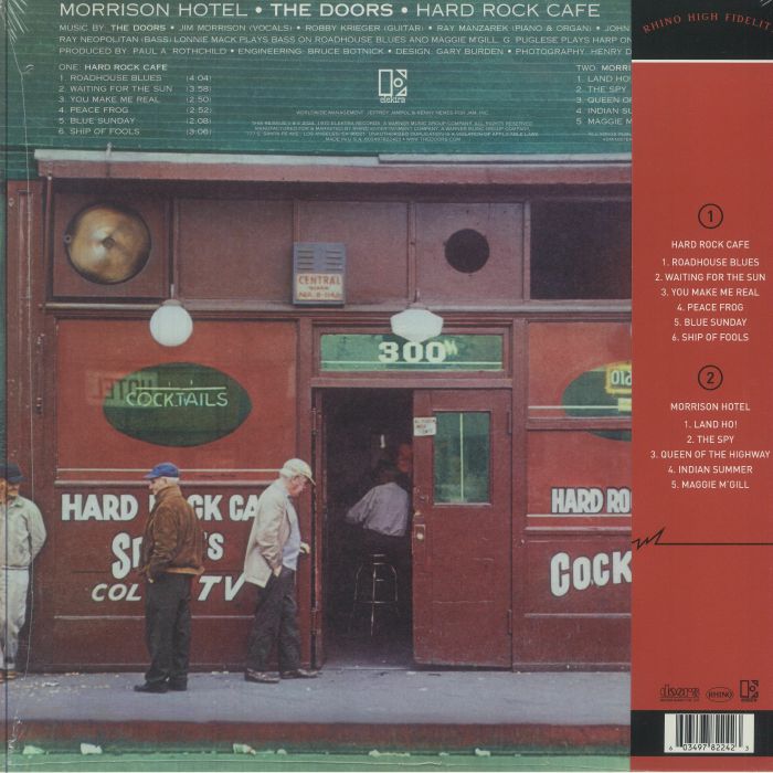 欧LP Doors Morrison Hotel (180g) 519557 Rhino Vinyl /00400 Morrison Hotel (Rhino High Fidelity) (Unnumbered) | Rhino