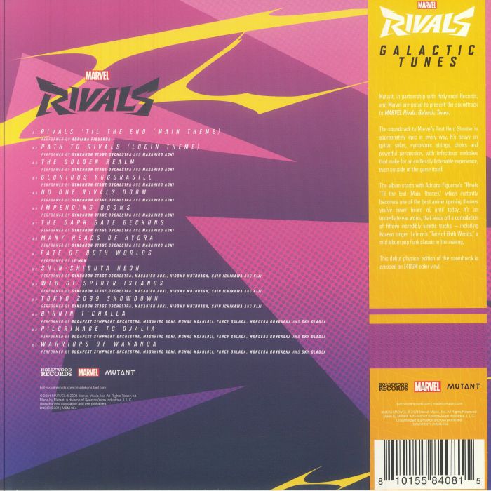 Marvel Rivals Tracks VARIOUS - Marvel Rivals: Galactic Tunes (Soundtrack) Vinyl at Juno Records.