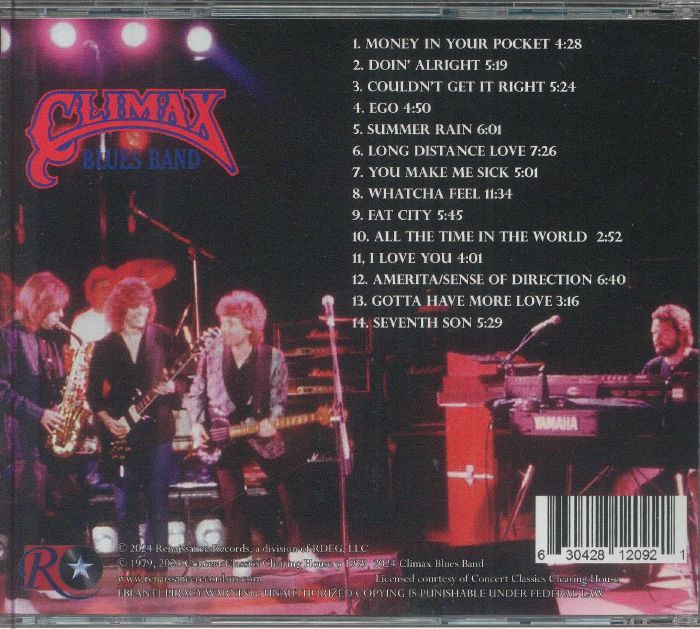 CLIMAX BLUES BAND - Live At The Paris Theater: London England November 11 1979