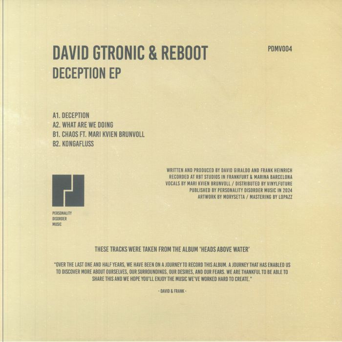 GTRONIC, David/REBOOT - Deception EP (B-STOCK)