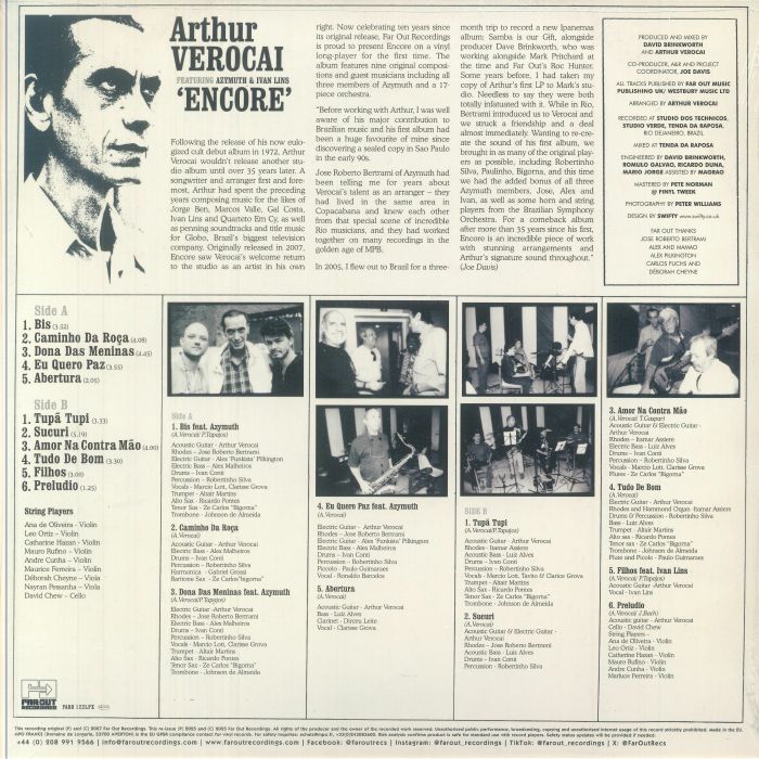 Arthur VEROCAI feat AZYMUTH / IVAN LINS - Encore: 2025