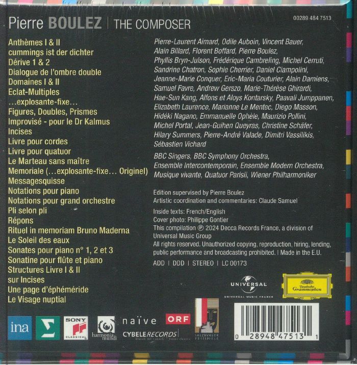 BOULEZ, Pierre - The Composer