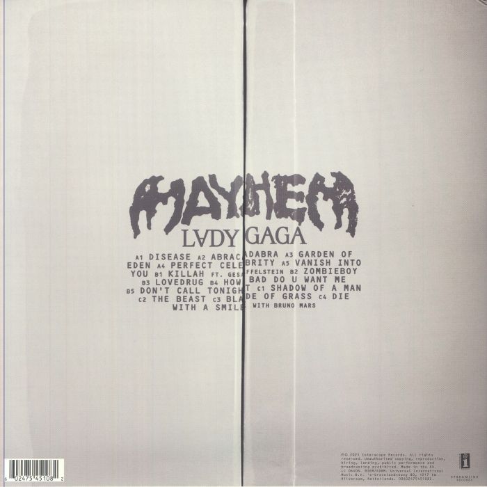 【即完売】Mayhem レコード Lady gaga 即完売】Mayhem レコード Lady gaga - メルカリ