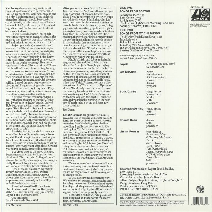Les McCANN - Layers Vinyl at Juno Records.