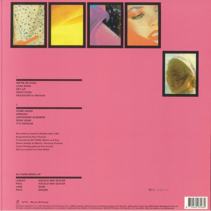 AU PAIRS - Playing With A Different Sex (reissue)