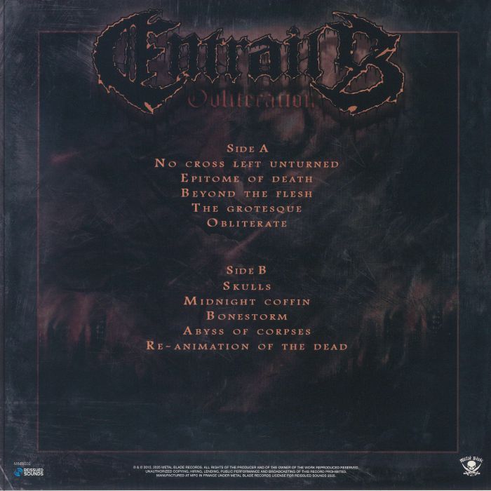 ENTRAILS - Obliteration (reissue)