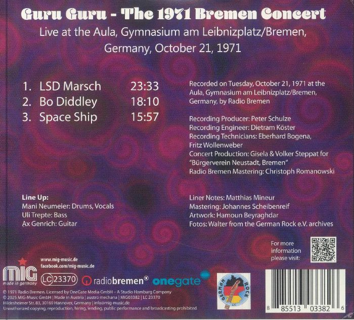 GURU GURU - The 1971 Bremen Concert