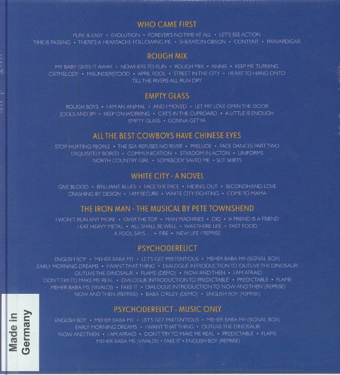 TOWNSHEND, Pete - The Studio Albums