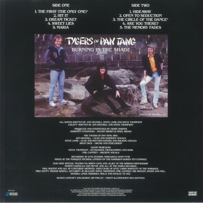TYGERS OF PAN TANG - Burning In The Shade (reissue)