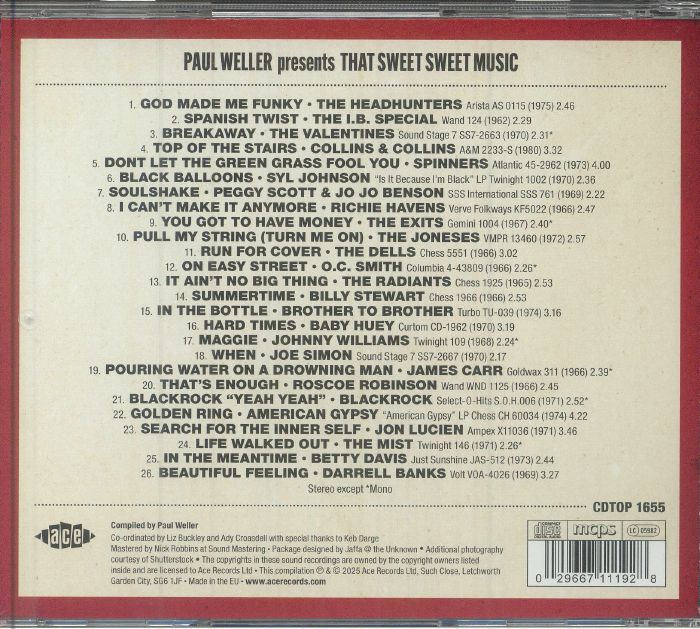 WELLER, Paul/VARIOUS - That Sweet Sweet Music