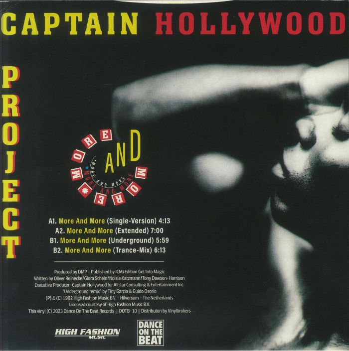 CAPTAIN HOLLYWOOD PROJECT - More & More (reissue)