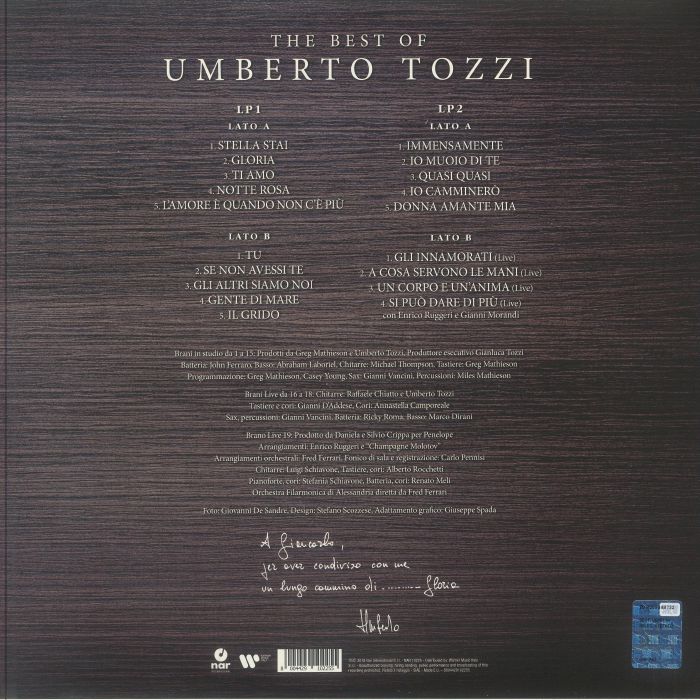 TOZZI, Umberto - The Best Of Umberto Tozzi