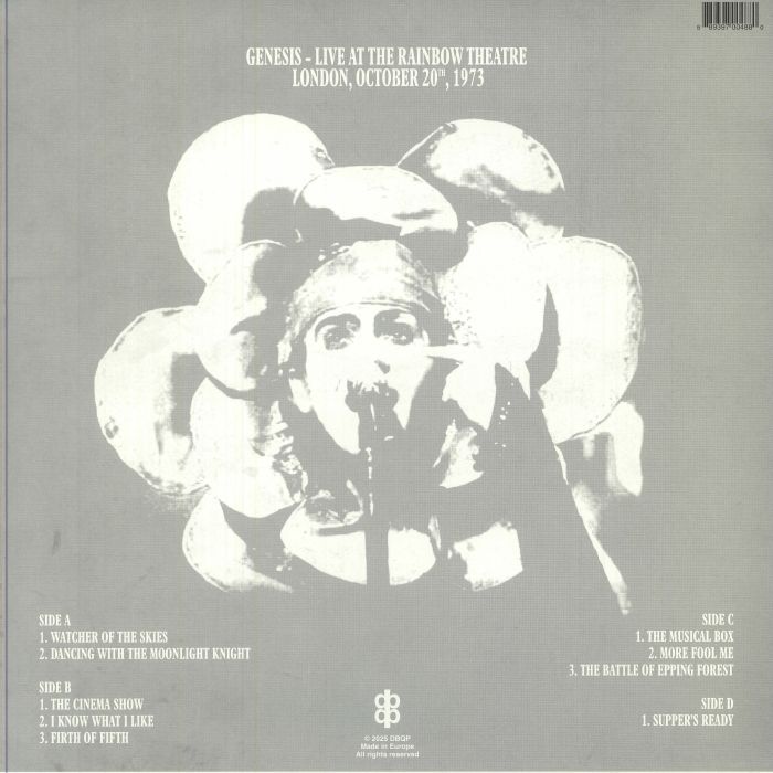 GENESIS - Live At The Rainbow Theatre In London October 20th 1973
