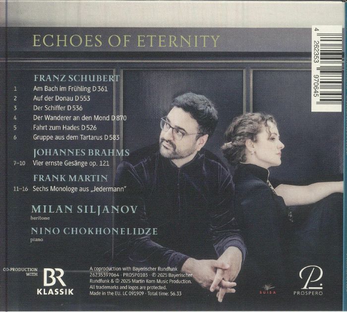 SCHUBERT, Franz/JOHANNES BRAHMS/FRANK MARTIN/MILAN SILJANOV/NINO CHOKHNELIDZE - Echoes Of Eternity