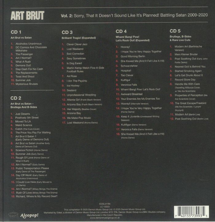 ART BRUT - Vol 2: Sorry That It Doesn't Sound Like It's Planned! Battling Satan 2009-2020