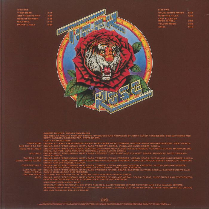 Robert HUNTER - Tiger Rose (50th Anniversary Edition