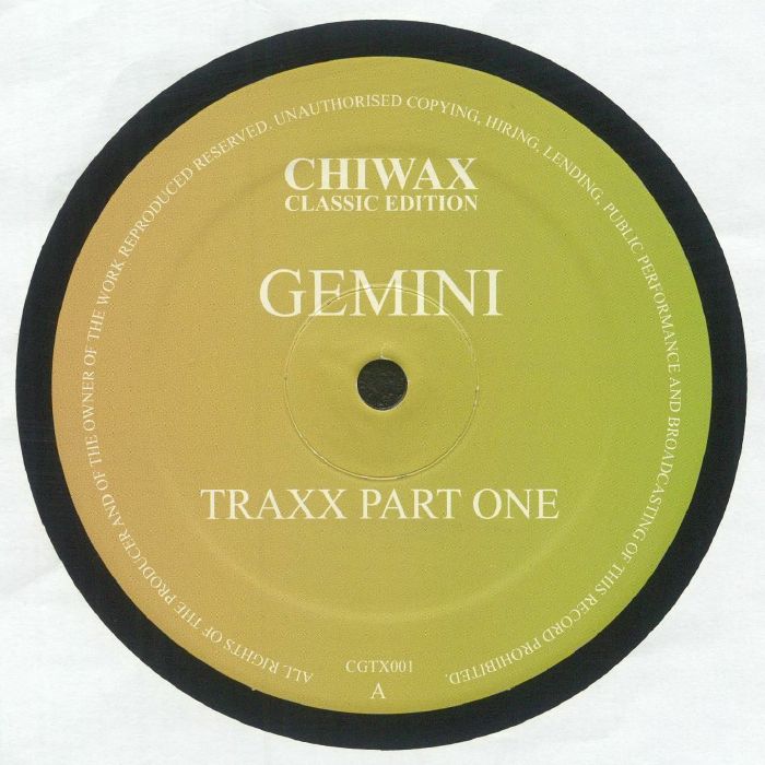 GEMINI - Traxx Part 1 (reissue)