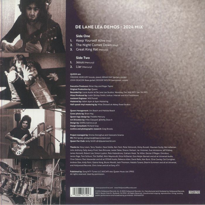 QUEEN - De Lane Lea Demos (Record Store Day RSD 2025)