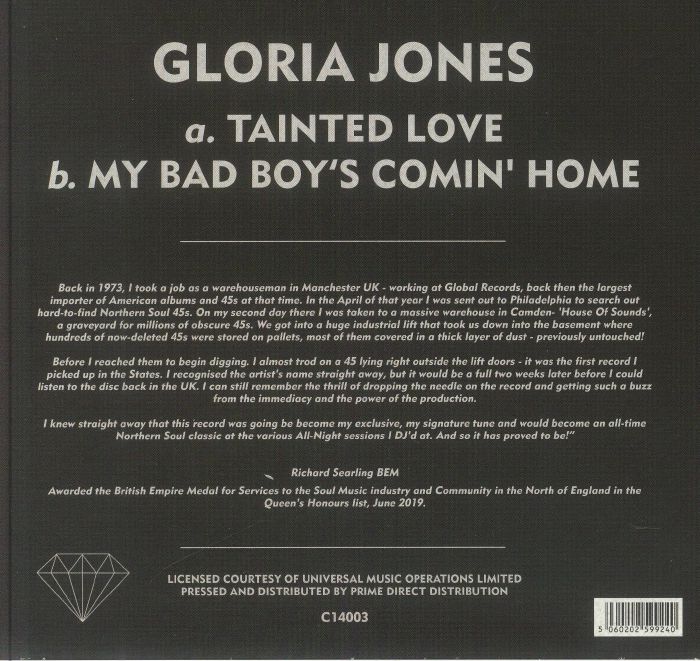JONES, Gloria - Tainted Love (Record Store Day RSD 2025)