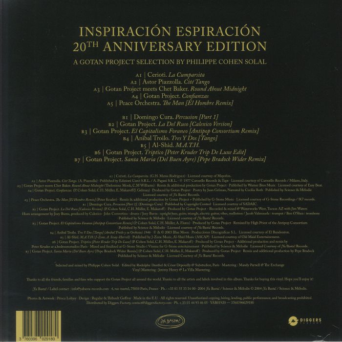 GOTAN PROJECT/VARIOUS - Inspiracion Espiracion (20th Anniversary Edition) (Record Store Day RSD 2025)