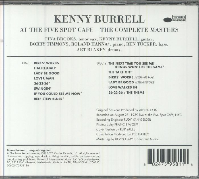 BURRELL, Kenny with ART BLAKEY - On View At The Five Spot Cafe: The Complete Masters